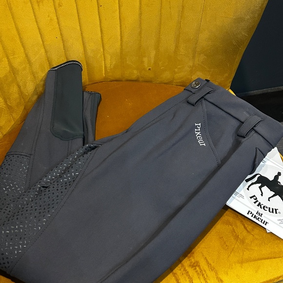 Pikeur Rossini Mens Riding Breeches, Gray, Size 40 EU ( 24 waist, SHORT) - Picture 2 of 5